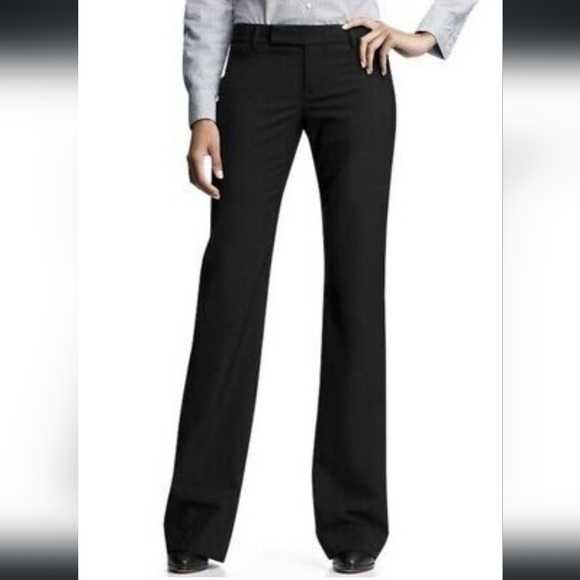 Gap Modern Bootcut Trousers Slacks Pants Black 6 Regular - Picture 1 of 8